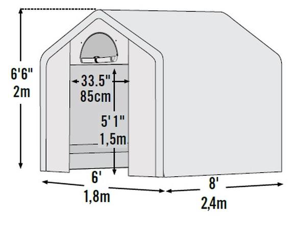 portable greenhouse dimensions